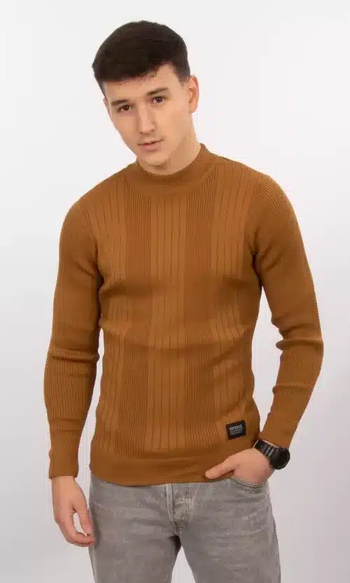 Serious Mockneck | Caramel